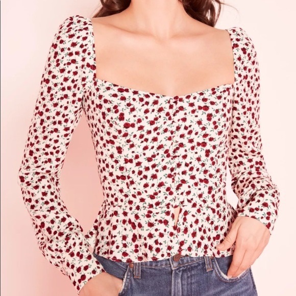 Reformation Mimi Top in Amber - Picture 2 of 4